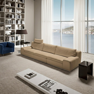 Sofa 4 miejsce do siedzenia Duża kanapa xxl sofy kanapy projekt salonu czteroosobowa PRIANERA