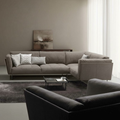 Materiał Narożnikowa kanapa Sofa w kształcie litery L Podkładka Włókiennicza luksusowe kanapy