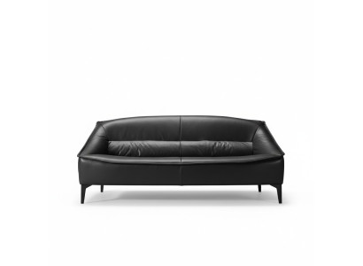 Luksusowa trzyosobowa sofa 3 miejsce do siedzenia Sofy Siedziba Skóra Design Couch Meble Style Czarny