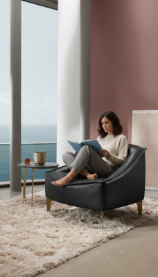 Fotel Podkładka miejsce siedzące Modern Design Skóra Relaks Fotel Lounge Luxury Living Room