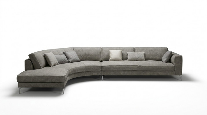 Design L Shape Skóra Szara Luksusowe Kanapy Nowa Narożnikowa kanapa Kanapa Sofy Żywy krajobraz