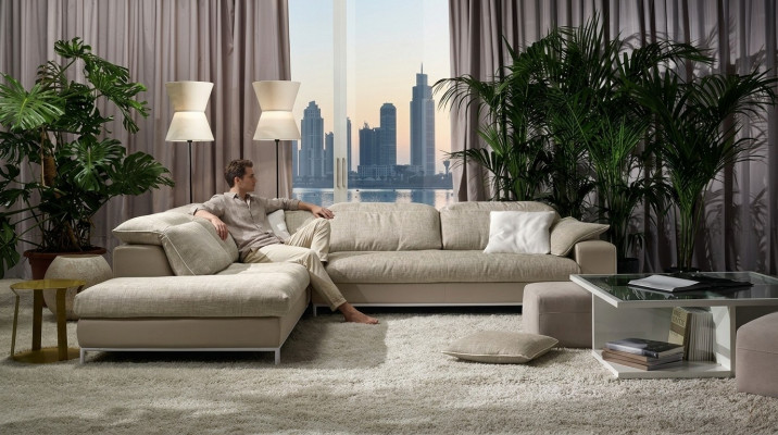 Design Narożnikowa kanapa L-Shape Nowoczesne Sofy Włókienniczy Kanapa Salon Nowoczesna Sofa Nowość