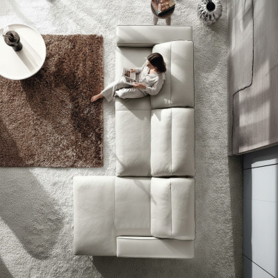 Design Narożnikowa kanapa w kształcie litery L Podkładka Skóra Sofy Luksusowa Sofa do Salonu