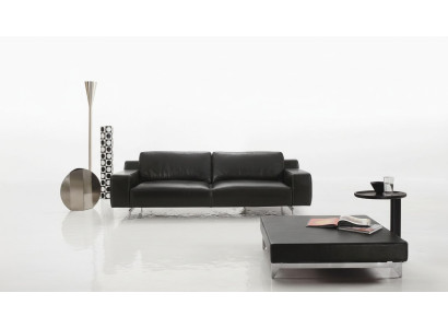 Luksusowa trzyosobowa sofa 3 miejsce do siedzenia Sofy Siedziba designerska kanapa Meble w stylu Skóra Czarny