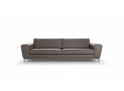 Nowoczesna kanapa Skóra Sofy Design Sofa Trzyosobowa Siedziba Szara Sofa 3 Siedziba Prianera