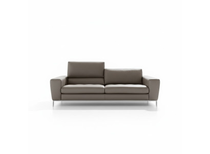 Skóra Sofa trzyosobowa luksusowa 3 Siedziba Sofy Siedziba Design Couch Meble Szary Prianera