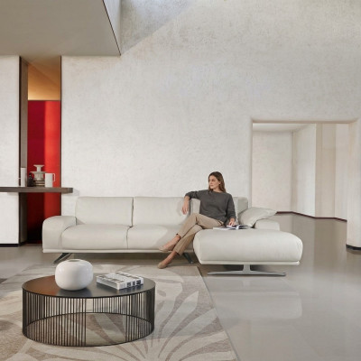 Narożnikowa kanapa L Shape Luksusowe Meble do Salonu Sofa Design Biały Meble Włoskie Nowość