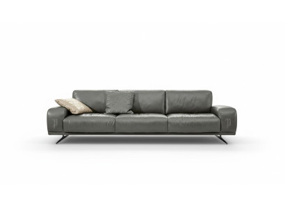 Sofa 3 Siedziba Luxury Meble Salon Skóra Sofa Trzyosobowa Szara Design Prianera