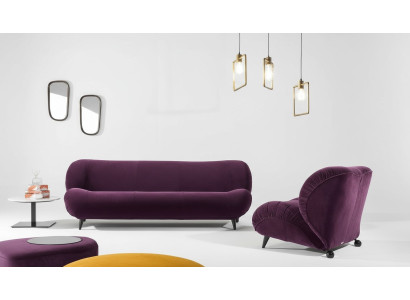 Grupa Set Zestaw sofowy 3+1 miejsce do siedzenia 2-częściowy. Meble Sofy Fotel Luxury Siedziba Fioletowe Nowe