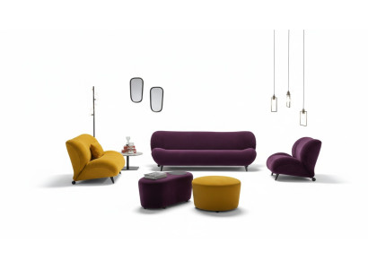Nowoczesny Zestaw sofowy 3+2 miejsce do siedzenia Fotel x2 Stołek designerski komplet wypoczynkowy Stylowe meble do salonu