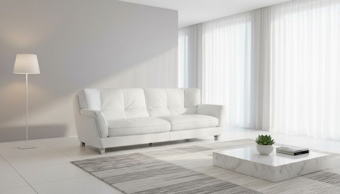 Luksusowa Sofa 3 Siedziba Kanapa Drewno Meble Trzyosobowa Prianera Sofy Białe Kanapy Skóra