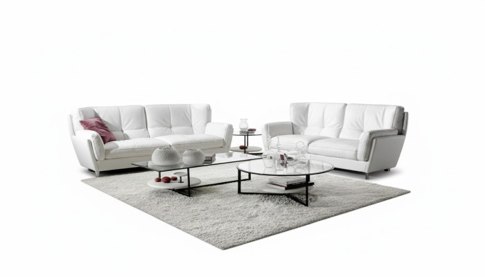 Eleganckie designerskie meble do salonu 3+2 sofy tapicerowane, luksusowy zestaw kanap