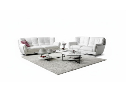 Eleganckie designerskie meble do salonu 3+2 sofy tapicerowane, luksusowy zestaw kanap