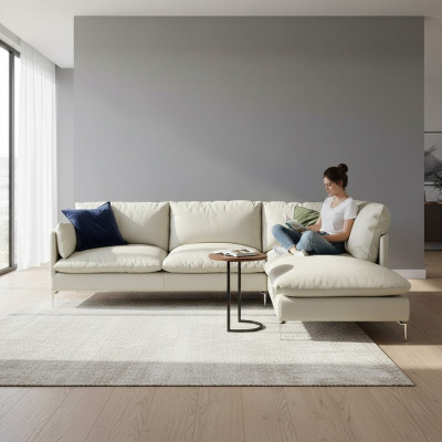 Narożnikowa kanapa L form Skóra luksusowa designerska sofa Podkładka kanapa kanapy Meble nowe