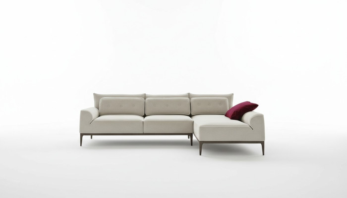 Narożnikowa kanapa Nowoczesny Design Szare Sofy Materiał Kanapa w kształcie litery L Sofa do salonu PRIANERA