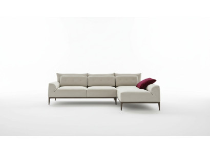 Narożnikowa kanapa Nowoczesny Design Szare Sofy Materiał Kanapa w kształcie litery L Sofa do salonu PRIANERA