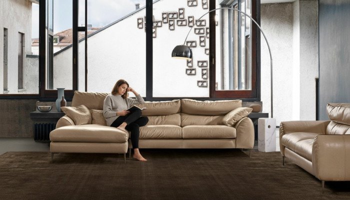 Narożnikowa kanapa Sofa do Salonu w Kształcie L Sofa Podkładka Narożnik Ustawić Beżowa Skóra Sofy Nowość