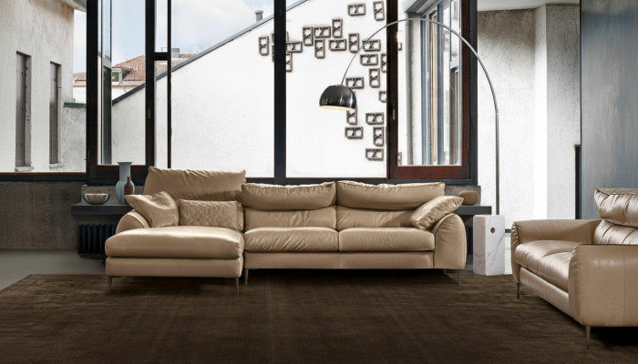 Narożnikowa kanapa Sofa do Salonu w Kształcie L Sofa Podkładka Narożnik Ustawić Beżowa Skóra Sofy Nowość