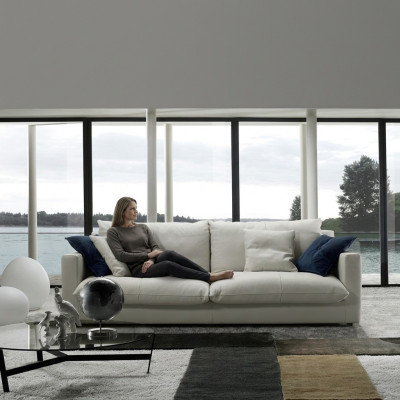 Luksusowa sofa trzyosobowa 3 Sofy Siedziba Siedziba Skóra designerska kanapa Meble w stylu Prianera