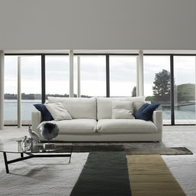Luksusowa sofa trzyosobowa 3 Sofy Siedziba Siedziba Skóra designerska kanapa Meble w stylu Prianera