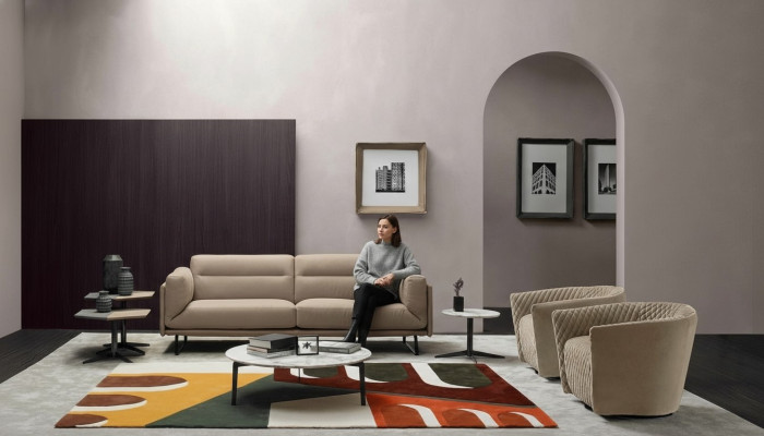 Zestaw sofowy Kanapa Podkładka Skórzana sofa Włoskie Meble Sofa Prianera