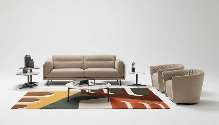 Zestaw sofowy Kanapa Podkładka Skórzana sofa Włoskie Meble Sofa Prianera