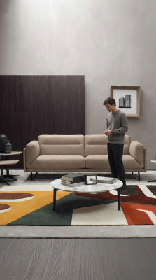 Luksusowa Sofa Trzyosobowa 3 Siedziba Sofy Nowoczesne Meble Kanapy Beżowa Kanapa