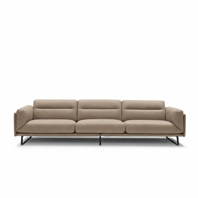 Sofa 4 miejsce do siedzenia skórzane sofy luksusowa designerska kanapa beżowa luksusowa podkładka czteroosobowa xxl