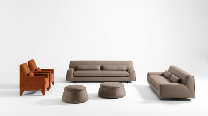 Zestaw sofowy Couch Podkładka Sofa skórzana Prianera Italian Meble Sofa
