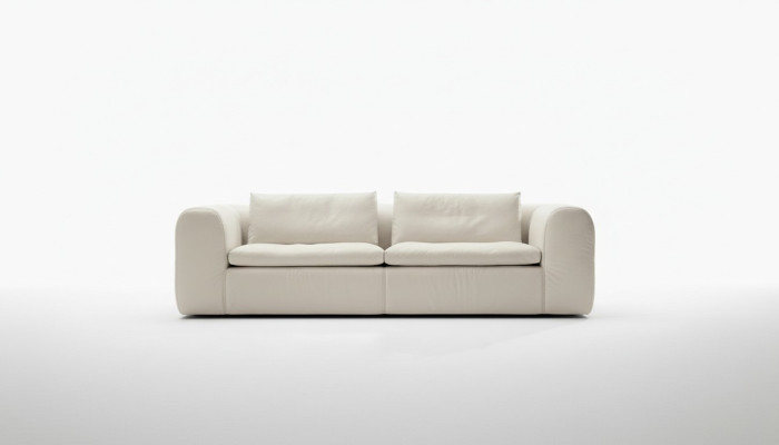 Sofa 3 Siedziba Meble Skóra Biały Sofy Trzyosobowe Luksusowy Salon