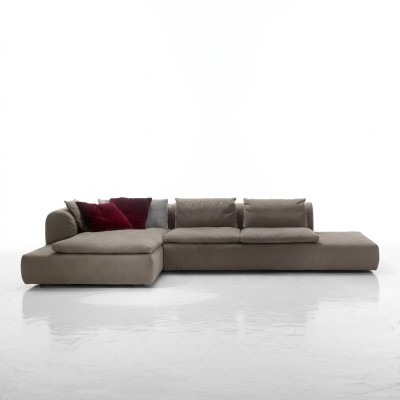 Narożnikowa kanapa Kanapa Tapicerka Kanapy Sofa Meble w kształcie litery L Szare Sofy Skóra