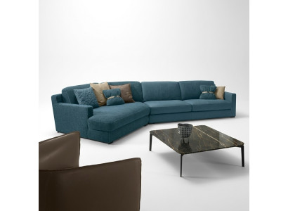 Design Sofa L Shape Podkładka Kanapa Meble do salonu Meble Narożnikowa kanapa Włókienniczy Niebieski