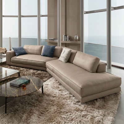 Skórzana sofa Narożnikowa kanapa Kanapa Prianera Sofa Kanapy Włoskie Meble Sofy