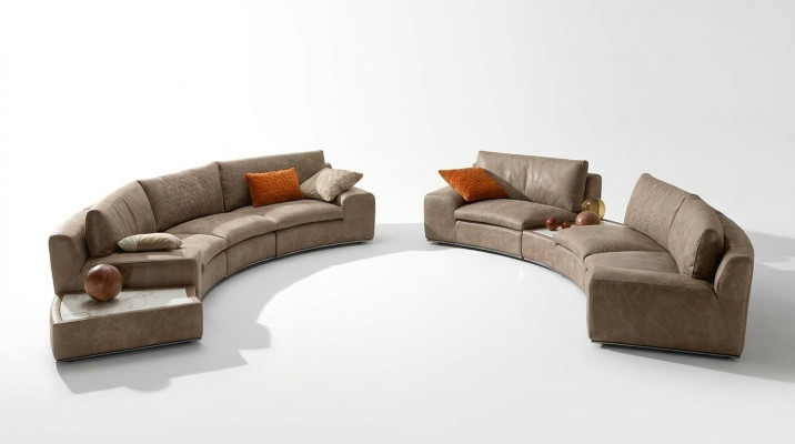 Villa Okrągły Couch Design Żywy krajobraz Okrągły Sofa Kanapy Meble Narożnikowa kanapa