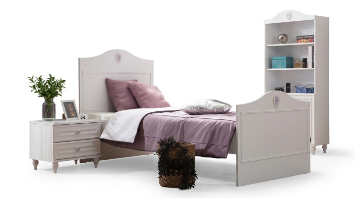 Łóżko młodzieżowe składane Kids Design Modern Biały Łóżko żłobek Nowość