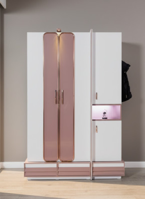 Szafa Drewno Luxury Meble Design Dziewczęce żłobek Różowy Nowe