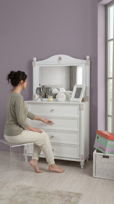 żłobek Modern Credens z Lustro z szufladami Meble Designer Pokój