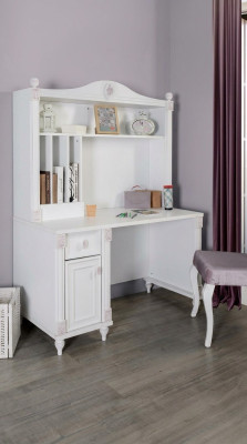 Biurko Młodzieżowe Dzieci Pokój Drewno Meble Design Biały Tabela Country House