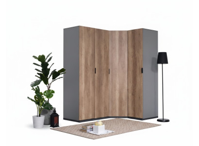 Szafa Pokój Młodzieżowy Brązowy Szafki Meble Design Nowa Sypialnia