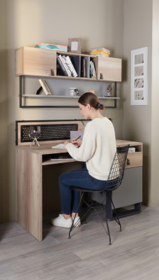 Biurko Brązowe Tabela Sypialnia Pokój Młodzieżowy Drewno Meble 131x63x109cm
