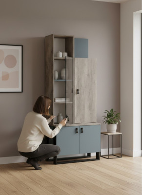 Półka na książkę drewniana szafka młodzieżowa Półka Meble Modern Design Nowość