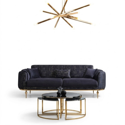 Luksusowa sofa trzyosobowa rozkładana nowoczesne kanapy Sofy Włókiennicze Materiał 234cm