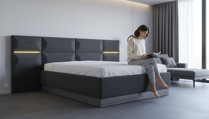 Łóżko Podkładka Design Material Drewno Double Hotel bed New Modern