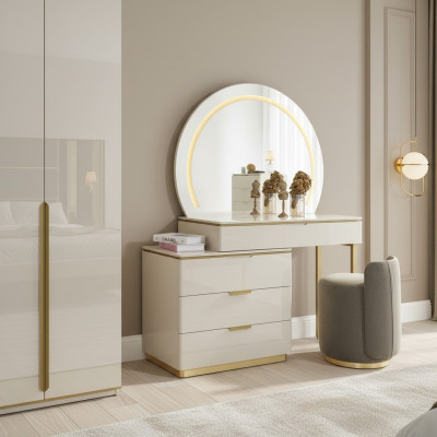 Toaletka Zestaw konsola Lustro Sypialnia Meble Design Stołek Zestaw Nowy