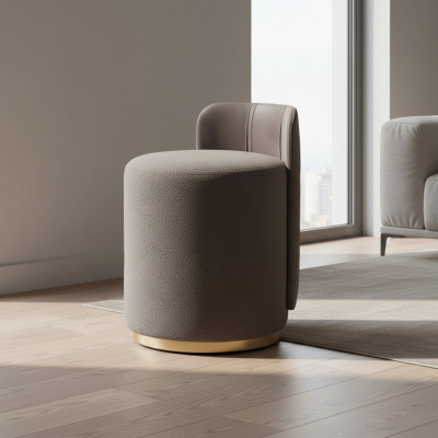 Design Fotel Luxury Ottoman Toaletka Stołek Okrągła Podkładka Krzesło Ławka