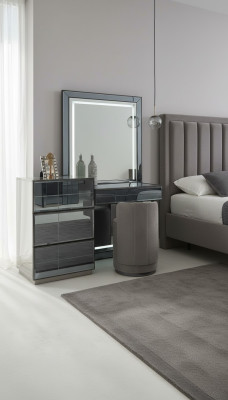 Toaletka Zestaw konsola Sypialnia Meble Design Stołek Luksusowy Tabela Drewno 2-częściowy