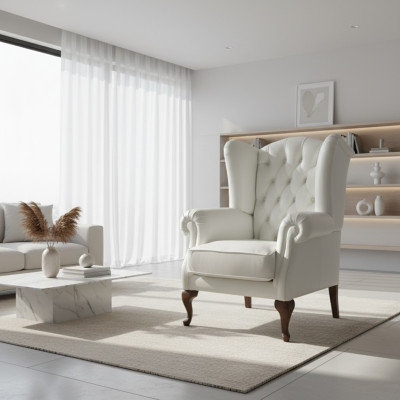 EarsFotel Skóra Sofa Jednoosobowa Chesterfield Sofa Podkładka Meble Nowe