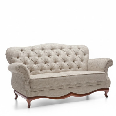 Sofa dwuosobowa Chesterfield Meble do salonu Włókienniczy Poduszka na siedzisko