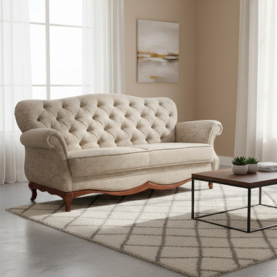 Kanapa Trzyosobowa Chesterfield Podkładka Meble Włókienniczy Sofa Kanapy Materiał