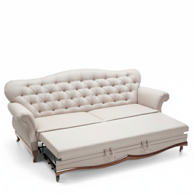 Sofa Chesterfield rozkładana sofa z funkcją łóżka trzyosobowa kanapa Włókienniczy